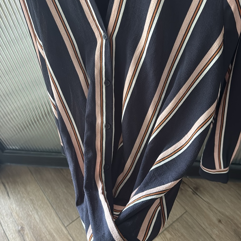 Striped button up top - Picture 3 of 4